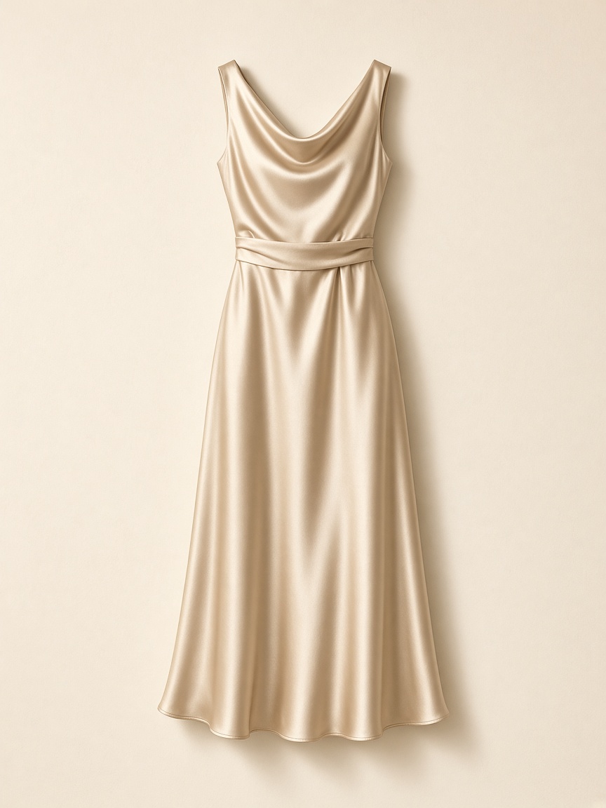 Champagne satin dress