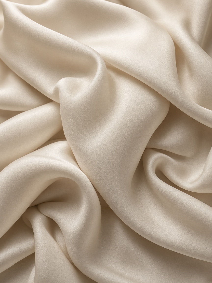 Ivory silk drape
